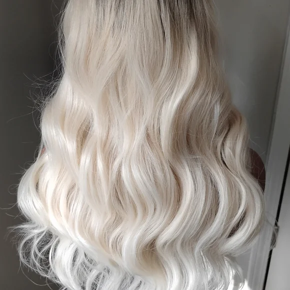 Blonde Ombre Lace Front Wig - Premium Heat-Resistant Synthetic - Picture 14 of 14